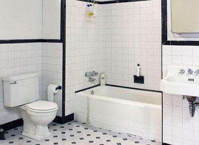 Bathroom design white black