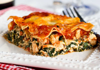 Chicken and spinach lasagna