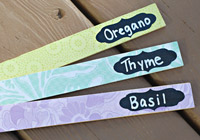 DIY paint stick garden stakes