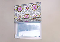 Easy no-sew Roman shades