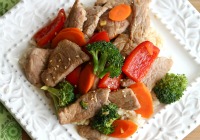 Easy pork stir-fry with vegetables & hoisin sauce