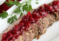 Roasted pork tenderloin with cranberry orange relish