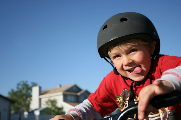 Boy on bike