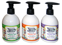 Available: www.desertessence.com. Retail: $9 each Desert Essence Organics Coconut Shampoo and Conditioner Vermont Soap's Moisturizing Shower Gels