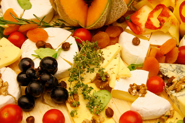 Fruit and cheese platter
