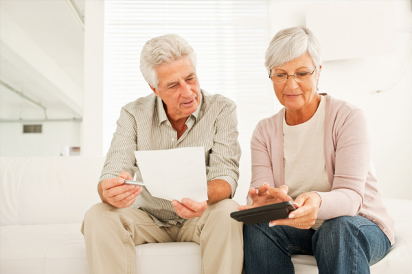 Grandparent's going over finances