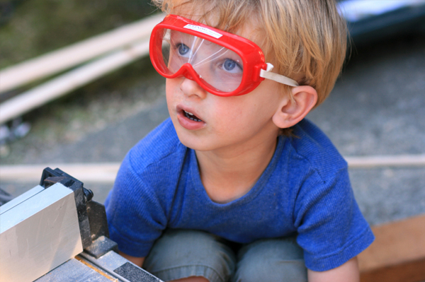 Little Boy with Safety Glasses