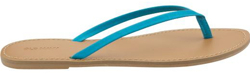 Faux leather thong sandals