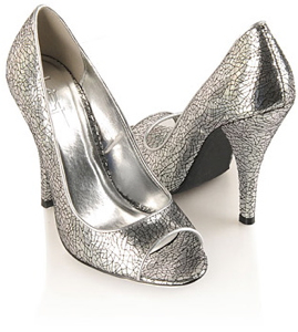 Crackled Metallic Heels from Forever 21