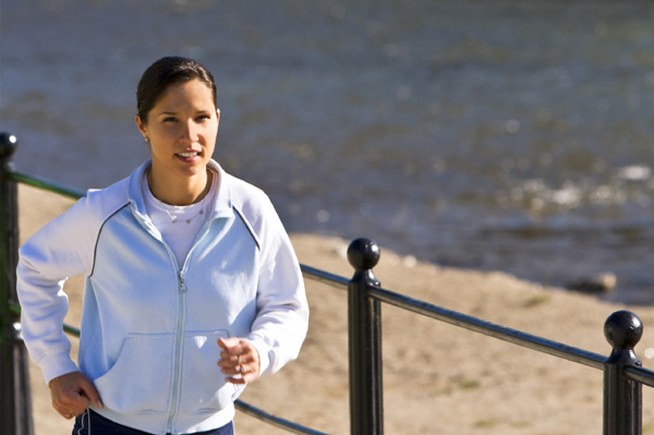 Woman going for morning run