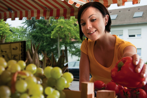 Young woman at Farmer's Market