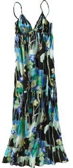 Braided-Strap Floral Print Sundown Gown