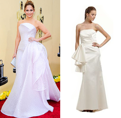 ABS Petal Satin Gown