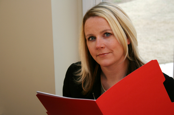 Mom with file folder