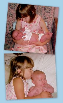 With newborn brother