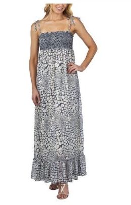 Smocked Top Maxi Dress - Blue Grand Royal