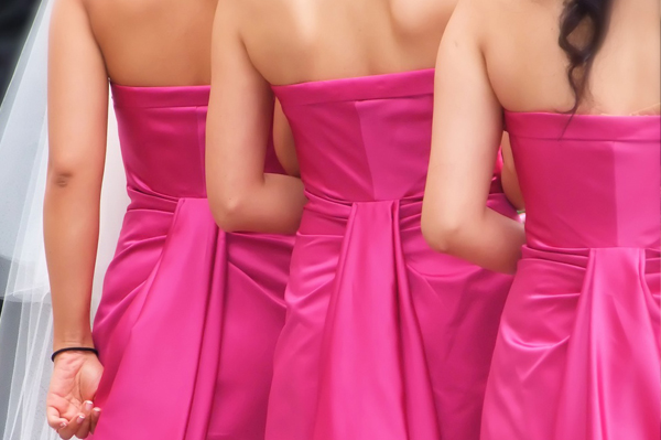 Bride with bridesmaid