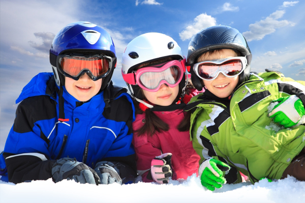 Children Skiing