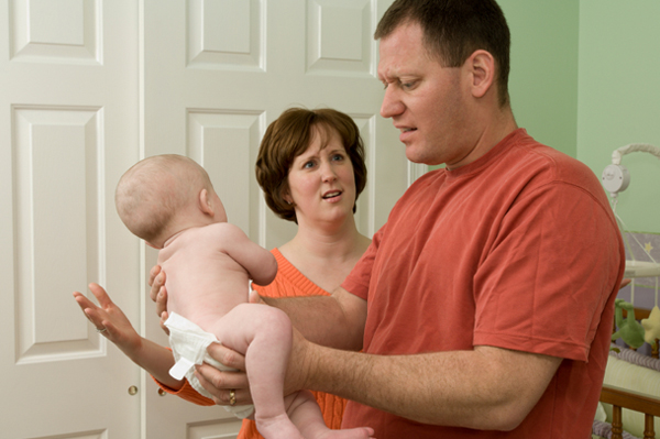 dads changing diapers