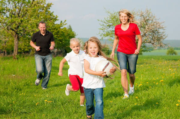 A Family Playing