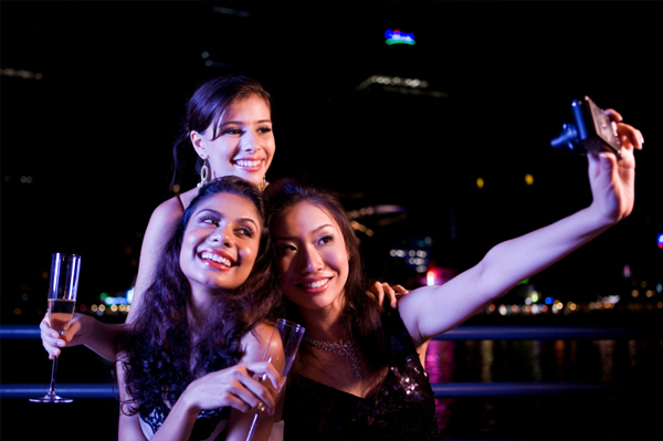 Women having cocktails