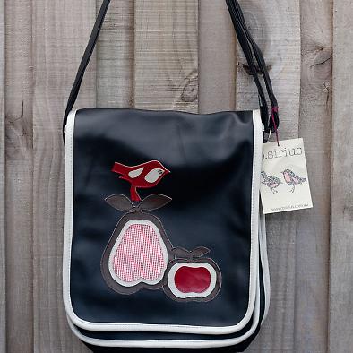 Fruity Love Satchel Bag Black