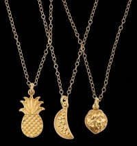 Gold Fruit Necklaces by Emily Elizabeth Jewelry