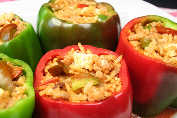 Mexican Style Vegetarian Stuffed Bell Peppers
