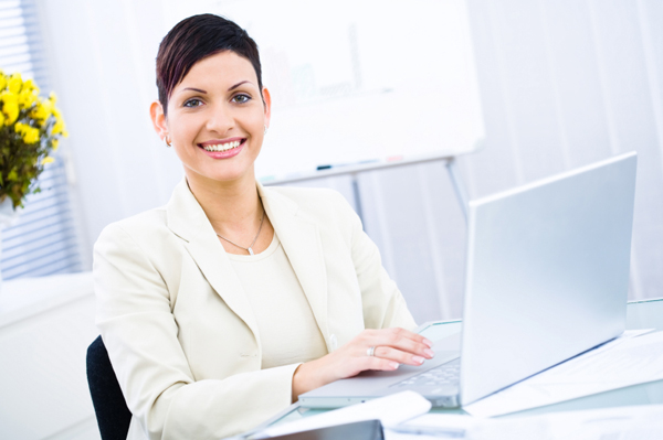 Woman sitting at desk