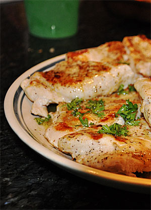 grilled chicken with lemon sauce