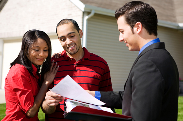 Couple buying first home