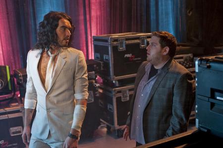 Get Him to the Greek stars Russell Brand and Jonah Hill
