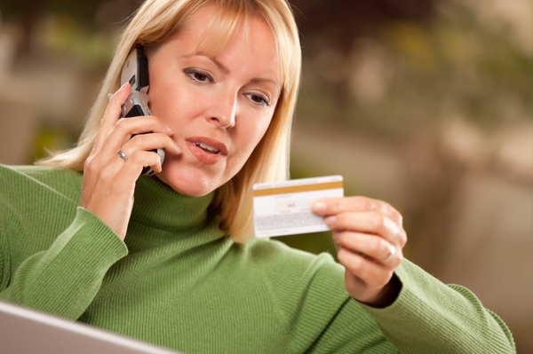 Woman with cell phone