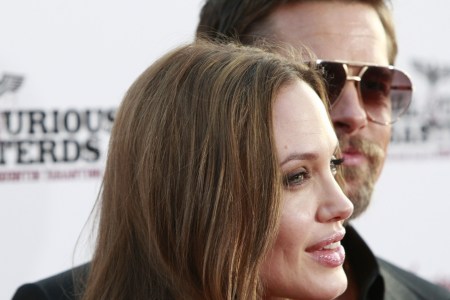 Anjgie and Brad on the red carpet