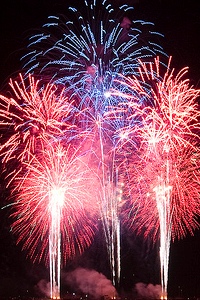 Fourth of July entertainment fireworks