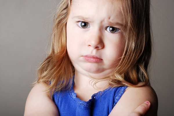 Grumpy little girl
