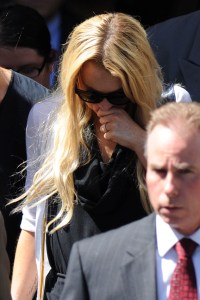 Lindsay Lohan leaves the courthouse