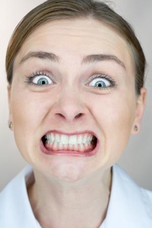 Angry office worker