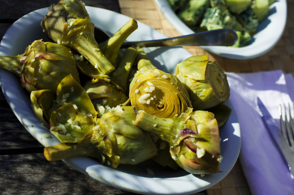 steamed artichokes