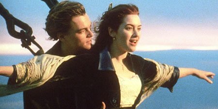 Leonardo DiCaprio and Kate Winslet in Titanic