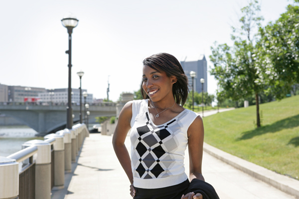 Woman wearing summer clothes