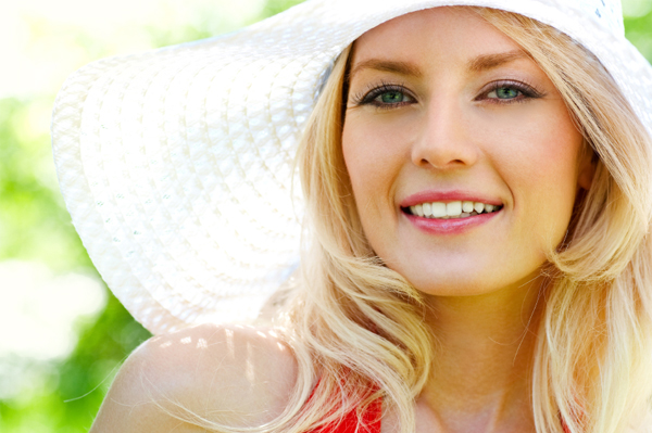 Woman with summer skin