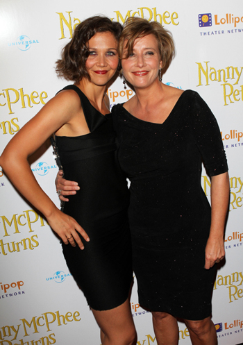 Emma Thompson and Maggie Gyllenhaal at Nanny McPhee premiere