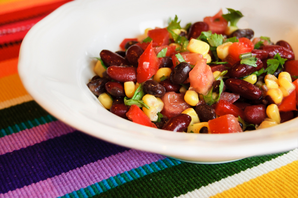 Corn and bean salsa