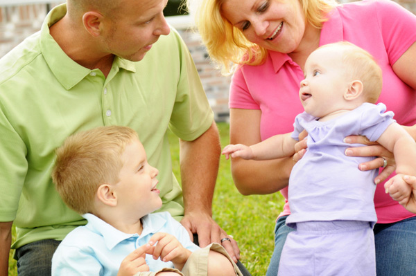 Family with 4 year old and baby