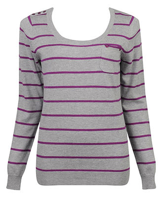 Forever 21 button striped sweater