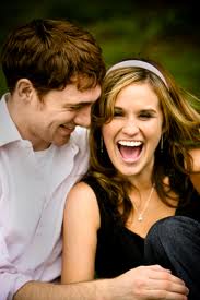 happy man woman