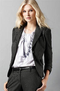 Anne Taylor Loft Houndstooth Suit Jacket