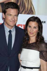 Jason Bateman and his wife at The Switch premiere