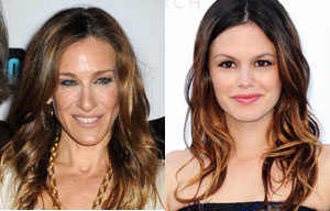 sarah jessica parker rachel bilson ombre gradient hair color